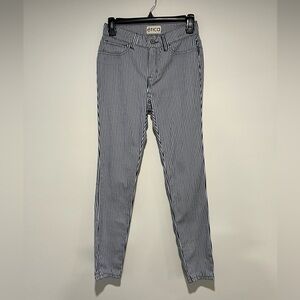 Etcetera Women's Skinny Jeans in Navy and White Stripes